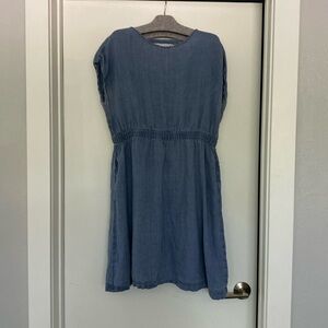notPERFECTLINEN Adelaide Dress in Denim Fades size L